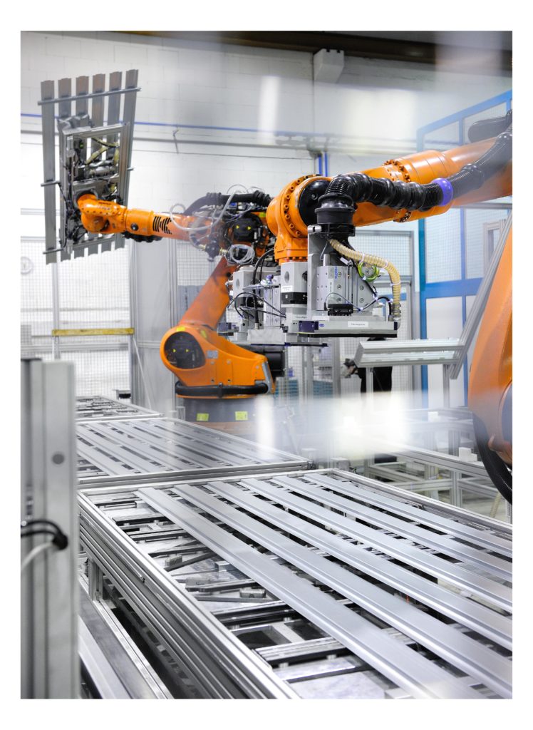 Kellertrennwand Vorfertigung